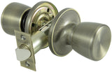 ProSource TS830V-PS Door Knob, Knob Handle, Metal, Antique Brass, 2-3/8 to 2-3/4 in Backset, 44 x 57 mm Strike