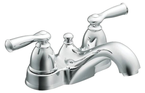 Moen Banbury Series WS84912 Bathroom Faucet, 1.2 gpm, 2-Faucet Handle, Metal, Chrome Plated, Lever Handle