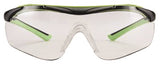 3M 47100-WZ4 Sport-Inspired Safety Glasses, Anti-Fog, Anti-Scratch Lens, Wraparound Frame, Green/Neon Black Frame