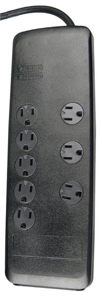 Woods 41618 Surge Protector, 120 VAC, 15 A, 8 -Outlet, 3540 J Energy, Black