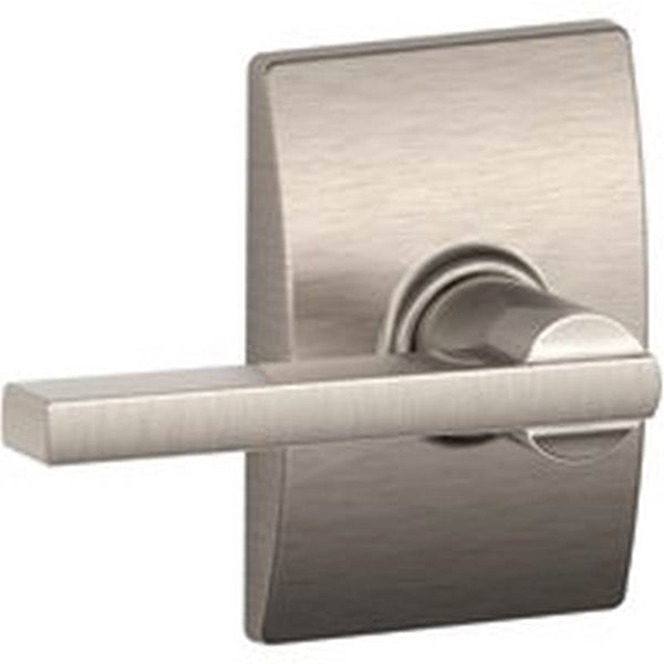 Schlage Latitude Series F10VLAT619CEN Passage Lever, Zinc, Satin Nickel