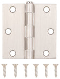 ProSource LR-708-PS Square Corner Door Hinge, Steel, Satin Nickel, Loose Pin, 180 deg Range of Motion