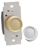 Leviton R00-RDL06-0TW Rotary Dimmer, 120 V, 600 W, CFL, Halogen, Incandescent, LED Lamp, 3-Way, White