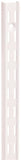 Knape & Vogt 82 WH 63 Shelf Standard, 450 lb, 14 ga Thick Material, 1-1/16 in W, 63 in H, Steel