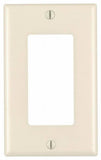 Decora 80401-T Wallplate, 4-1/2 in L, 2-3/4 in W, 1 -Gang, Thermoset Plastic, Light Almond, Smooth