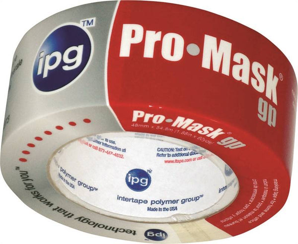 IPG 5103-2 Masking Tape, 60 yd L, 1.87 in W, Smooth Crepe Paper Backing, Beige