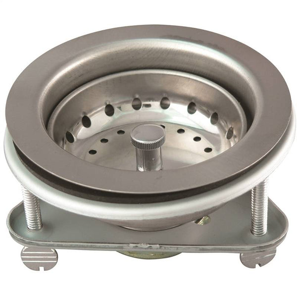 Keeney 1441SS Basket Strainer, 4.42 in Dia, Stainless Steel, Chrome, For: 3-1/2 in Dia Opening Sink