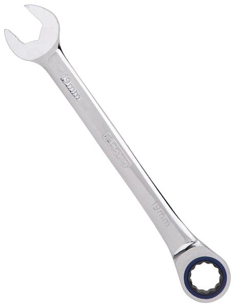 Vulcan PG19MM Combination Wrench, Metric, 19 mm Head, Chrome Vanadium Steel, Polished Mirror