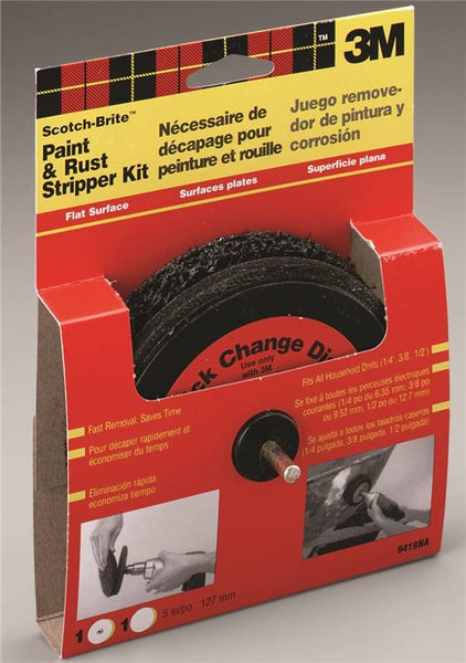 3M 9419 Paint and Rust Stripper Kit, 5 in Dia, 1/4 in Arbor