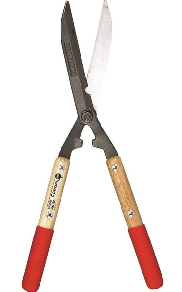 CORONA HS 3911 Hedge Shear, Straight Edge With Limb Notch Blade, 8-1/4 in L Blade, Steel Blade, Wood Handle