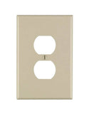 Leviton 86103 Wallplate, 3-1/2 in L, 5-1/4 in W, 1 -Gang, Thermoset Plastic, Ivory, Smooth