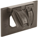 BELL 5180 5180-2 Weatherproof Flip Cover, 4.563 in W, 1 -Gang, Aluminum, Bronze, Powder-Coated