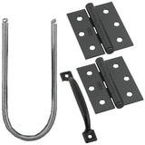 National Hardware V90 Series N107-409 Set, Steel, Black