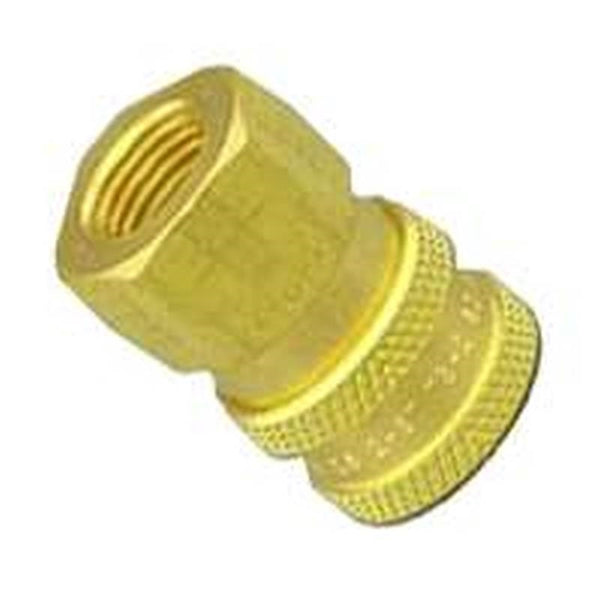 Mi-T-M AW-0017-0001 Adapter, 1/4 x 1/4 in Connection, Quick Connect Socket x FNPT, Brass