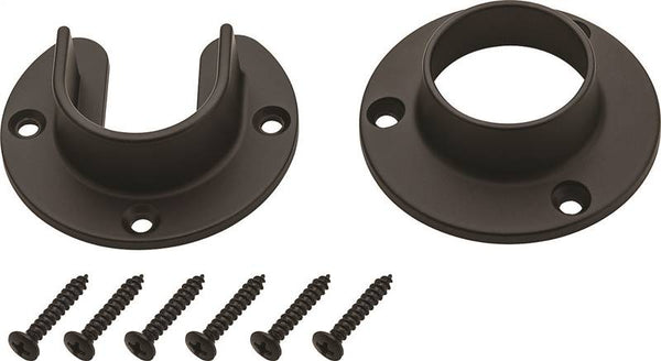 National Hardware V8600 S822-081 Closet Flange Set, Zinc, Oil-Rubbed Bronze