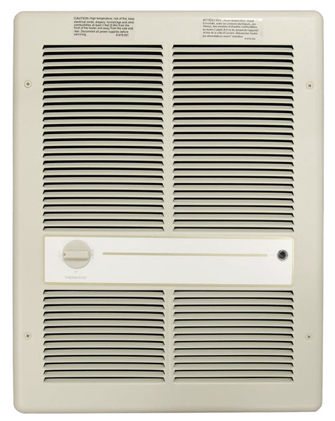 TPI HF3315TRP Heater, 10.8/12.5 A, 208/240 V, 5120 to 10240 Btu, 175 cfm Air, Ivory
