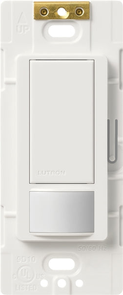 Lutron Maestro MS-OPS2H-WH Sensor Switch, 2 A, 120 V, 1 -Pole, Motion Sensor, 180 deg Sensing, 30 ft Sensing