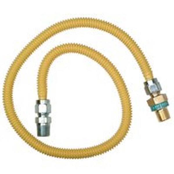 BrassCraft CSSD105R-36P Gas Connector, 3/4 x 1/2 in, Stainless Steel, 36 in L