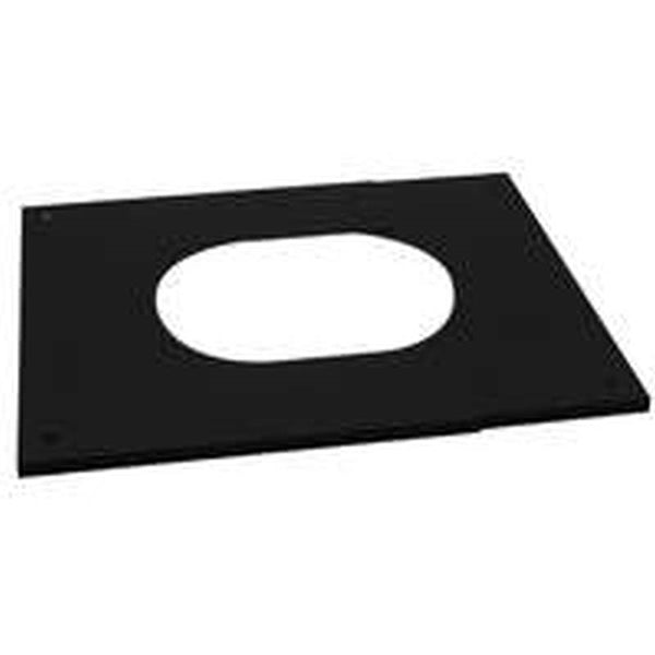 SELKIRK 207512 Adjustable Pitch Ceiling Plate, 7 in Pipe, Black, Matte