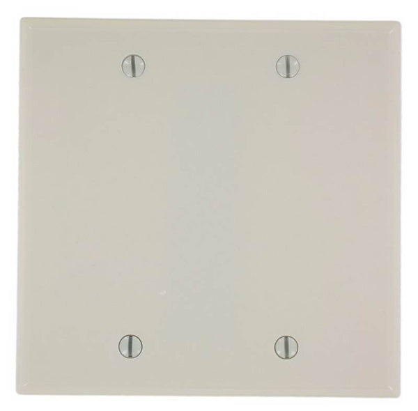 Leviton 000-78025-000 Wallplate, 4-1/2 in L, 4.56 in W, 0.22 in Thick, 2 -Gang, Thermoset, Light Almond, Smooth