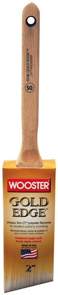 WOOSTER 5236-2 Paint Brush, 2 in W, 2-11/16 in L Bristle, Polyester Bristle, Semi-Oval Angle Sash Handle