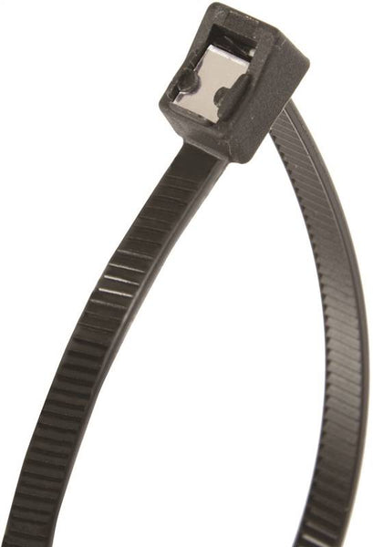 GB 45-308UVBSC Cable Tie, Double-Lock Locking, 6/6 Nylon, Black