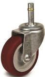 DH CASTERS C-LI30GRPUS Swivel Caster, 3 in Dia Wheel, 1 in W Wheel, Polyurethane Wheel, 125 lb