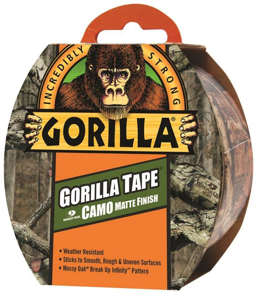 Gorilla 6010902 Duct Tape, 9 yd L, 1.88 in W, Cloth Backing, Camouflage