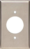 WALL PLATE RND HOLE 1G SS 1PK