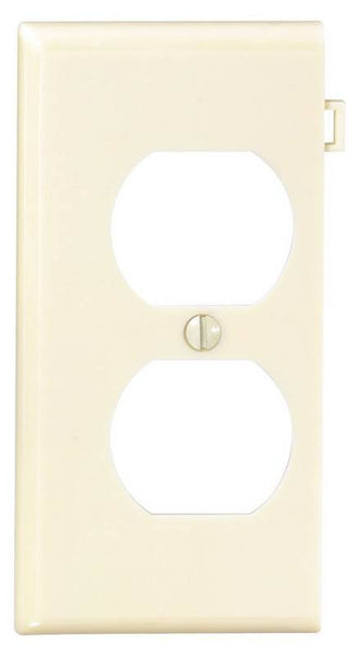 Leviton PSE8-W Receptacle Sectional Wallplate, 1 -Gang, Thermoplastic Nylon, White, Surface Mounting
