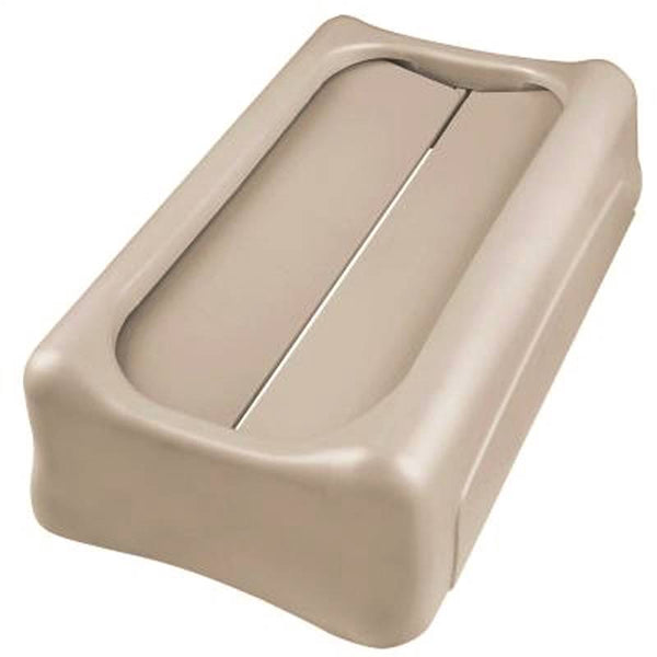 Rubbermaid FG267360BEIG Swing Lid, 23 gal, Plastic, Beige, For: 15-7/8 and 23 gal Slim Jim Containers