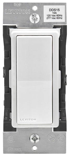 Leviton Decora Digital R00-DDS15-BDM Dual Voltage Switch with Timer, 1 -Pole, 3 -Way, 120/277 VAC, 60 Hz, Bluetooth