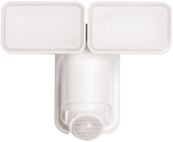 Heath Zenith HZ-7164-WH Motion Activated Security Light, 2-Lamp, LED Lamp, 1000 Lumens Lumens, Plastic Fixture