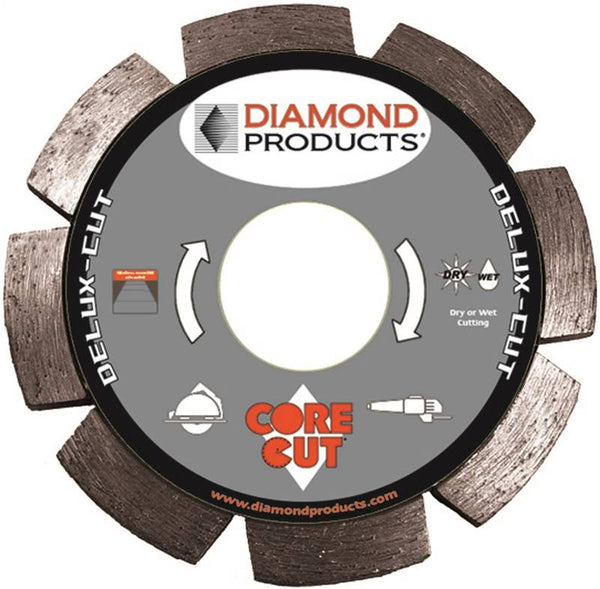 DIAMOND PRODUCTS 21072 Circular Saw Blade, 4-1/2 in Dia, 7/8 in Arbor, Diamond Cutting Edge