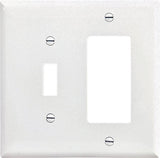 WALL PLATE 2G TGL/DECR MID WHT