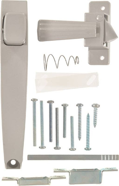 Wright Products V333 Pushbutton Latch, 3/4 to 1-1/4 in Thick Door, For: Out-Swinging Wood/Metal Screen, Storm Doors