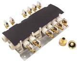 Apollo Valves 6907912CP Manifold System, 14 in OAL, 2-Inlet, 3/4 in Inlet, 12-Outlet, 1/2 in Outlet, Brass
