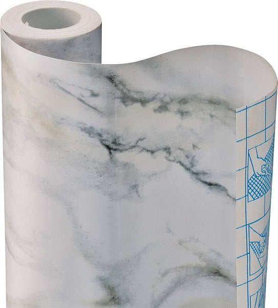 Con-Tact 09F-C9533-12 Contact Paper, 9 ft L, 18 in W, Marble White
