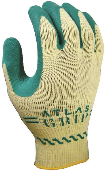 ATLAS 310GXS-06.RT Ergonomic Protective Gloves, XS, Knit Wrist Cuff, Green/Yellow