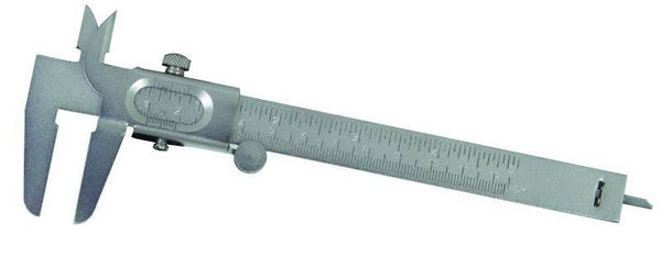 GENERAL 722 Vernier Caliper, 0 to 5 in, SAE, Metric Graduation, 2.56 in Jaw, Analog Display, Steel