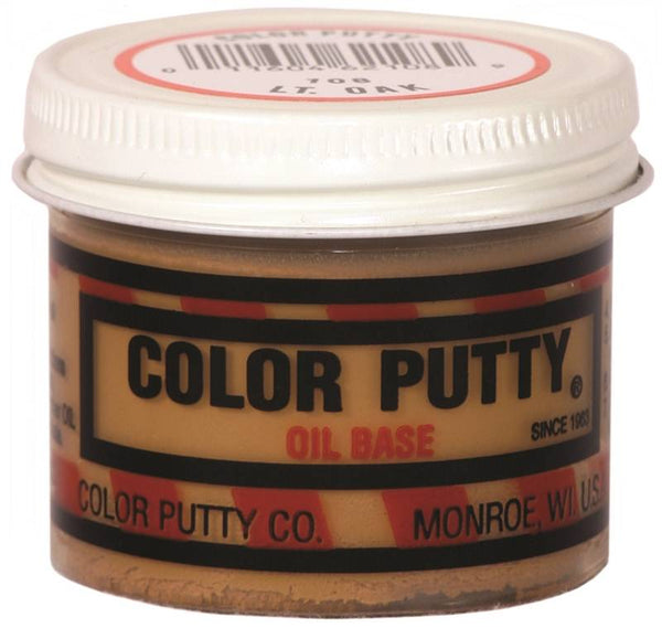 COLOR PUTTY 108 Wood Filler, Color Putty, Mild, Light Oak, 3.68 oz Jar