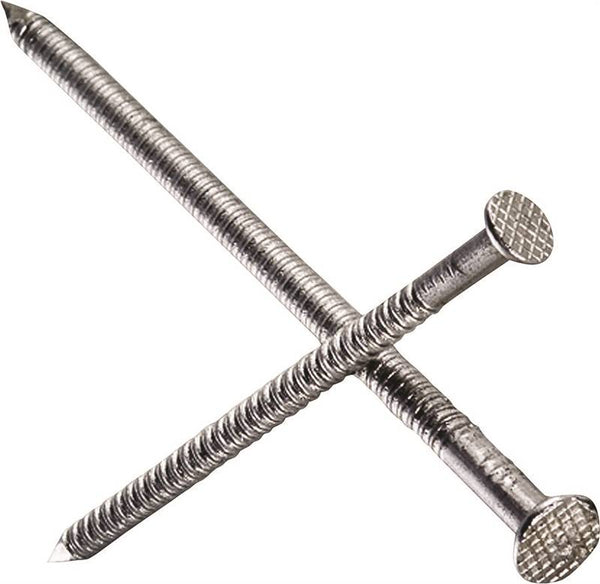 Simpson Strong-Tie S10PTD1 Deck Nail, 10D, 3 in L, 304 Stainless Steel, Bright, Full Round Head, Annular Ring Shank
