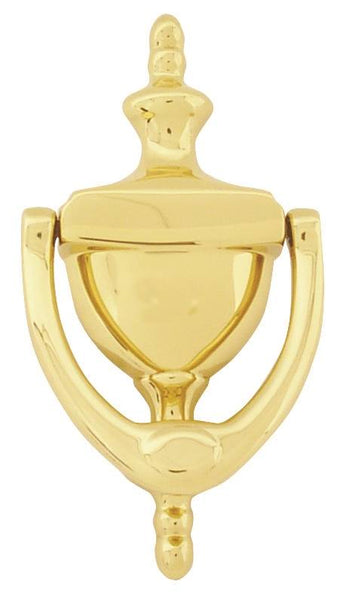 Schlage SC2-3125-605 Door Knocker, Brass, Brass, 3-15/16 in Mounting Hole