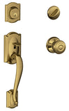 Schlage F60VADDXGEO716 Door Handleset, 2 Grade, Keyed Key, Metal, Bronze, 2-3/8, 2-3/4 in Backset, C Keyway, Residential