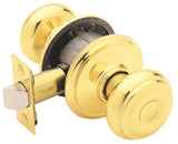 Schlage Georgian Series F10VGEO605 Passage Door Knob, Metal, Brass