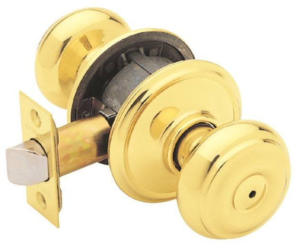 Schlage Georgian Series F40VGEO605 Privacy Door Knob, Brass, Brass