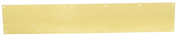 Schlage C8400B3-6X34 Kick Plate, 34 in L, 6 in W, Brass