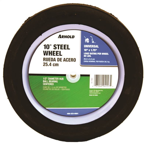 ARNOLD 490-323-0001 Tread Wheel, Semi-Pneumatic, Steel
