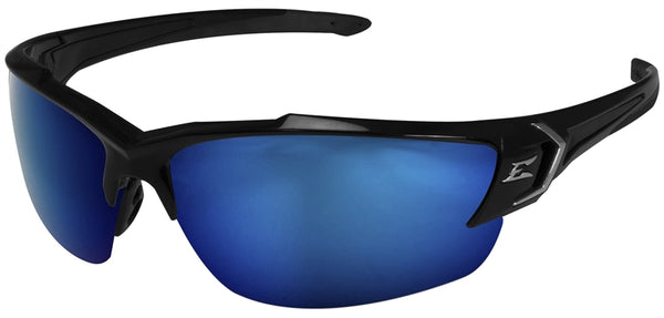 Edge KHOR Series TSDKAP218-G2 Aqua-Precision Polarized Safety Glasses, Mirror Lens, Nylon Frame, Black Frame