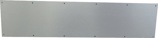 Schlage SC8400PA-619 8X34 Kick Plate, 34 in L, 8 in W, Aluminum, Satin Nickel